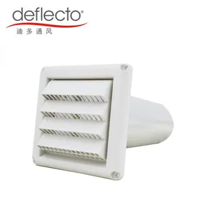 China Suppliers Plastic Louvered Vent Hood + Aluminum Wall Pipe Vent Kit thumbnail-1