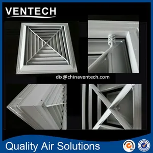 Aluminum Air Terminals Return Air Back X Structure Square Ceiling 4 Way Diffuser thumbnail-3