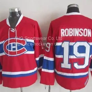 Montreal Canadiens #19 Robinson Throwback Red Jersey thumbnail-1