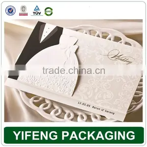 Fancy Handmade Laser Cut Red Chinese Wedding Invitation Card thumbnail-6