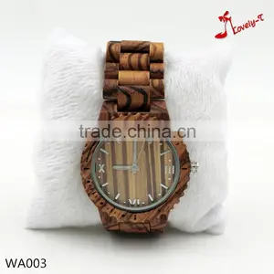 Top Quality Natural Women Man Unisex Wrist Wood Watch thumbnail-1