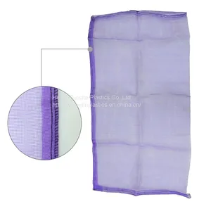 35x75cm Mono Mesh Bag With Logo Fruit Mesh Bag PE Mono Pink Garlic Sack thumbnail-3