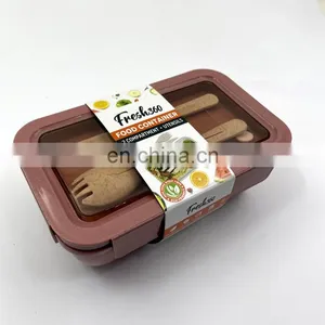 ECO-Friendly Fresh 360 Food Container 2 Compartment +Utensils thumbnail-1