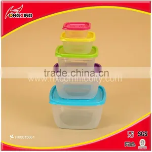 Square Rainbow Stackable Plastic Microwave Food Container thumbnail-2