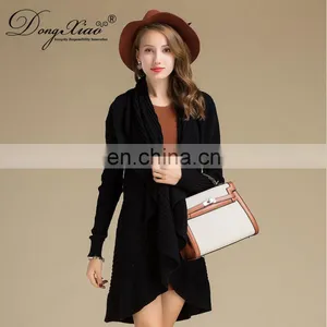 Womens Casual Sweater Cardigan Scarf Collar Long Cardigans Women's Cashmere Sweaters thumbnail-6