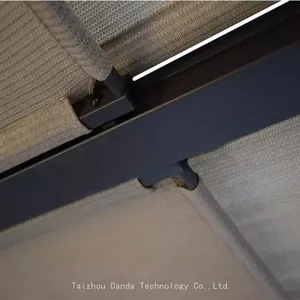 3*4m Aluminum Outdoor Flat Top Pergola Sunshade Powder Coated With Sling Cover thumbnail-4