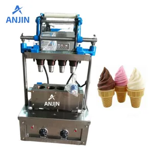 Semi-Automatic Torch Wafer Cone Making Machine Ice Cream Wafer Cup Making Machine (AJ-WH4) thumbnail-2