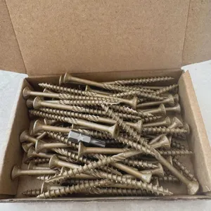 Wholesale Price Chipboard Screw Pozi Drive Half Thread Yellow Zinc Plated No Snapping High Hardness Full Sizes Available thumbnail-1