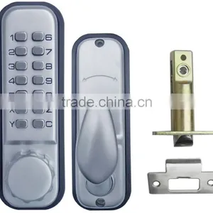 OSPON All-Weather Mechanical Keyless Latch Door Lock STAIN NICKEL OS1133B thumbnail-1