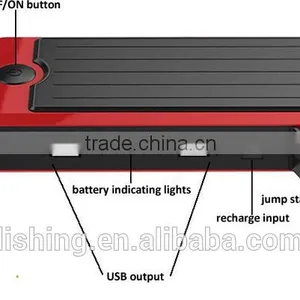 Red & Black Car Jump Starter | Auto Power Booster Pack | Mini & Portable Power Bank thumbnail-2