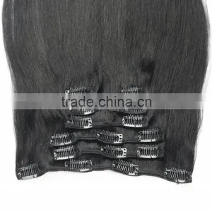 Unprocessed Indian Natural Black Clip in Hair Extensions Supplier's Choice thumbnail-5