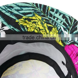 Custom Floral Print Marijuana Printed Bucket Hats thumbnail-5