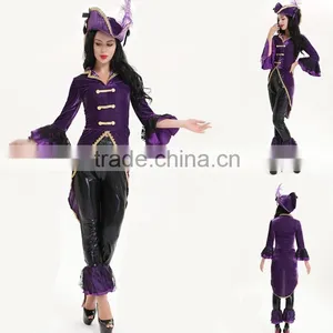 Walson Hot Cosplay Costumes Adults Deluxe Pirate Costume 4pcs Set Halloween Costumes Bulk thumbnail-4