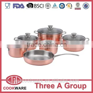 DW 3ply Copper Cookware Set for Wholesale thumbnail-4
