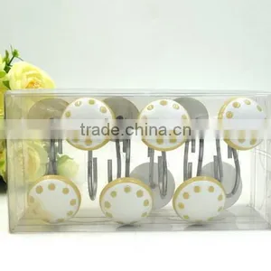 Various Color of Flower Polyresin Shower Curtain Hooks thumbnail-3