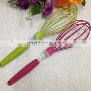 Hot Sale Rainbow Silicone Whisk With Colorful Handle Silicone Kitchen Utensils for Blending, Whisking, Beating & Stirring thumbnail-1