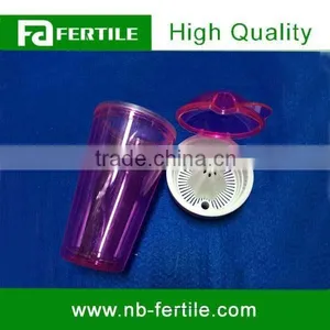 100% Food Grade Plastic Double Wall Water Bottle With Lemon Juicer 100364 thumbnail-2