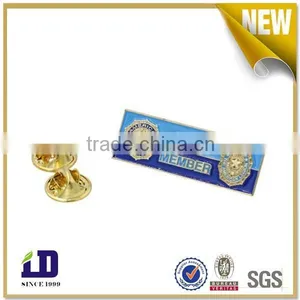 Customized Enamel Pin Badge With Two Butterfly Button thumbnail-1