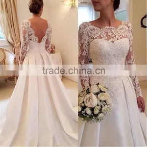 Long Sleeve Lace Wedding Dresses thumbnail-1