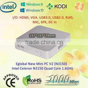 New Intel SOC Mini Computer Fanless Celeron Quad Core N3150 1.6Ghz GN8 HD Graphics thumbnail-1