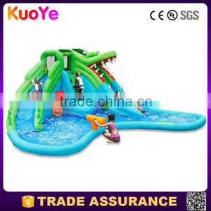 High Quality Crocodile Type Inflatable Water Slide With Pool for Kids thumbnail-1