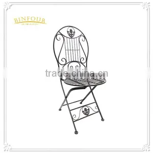 Custom Black Folding Garden Chair for Outdoor Deco thumbnail-1