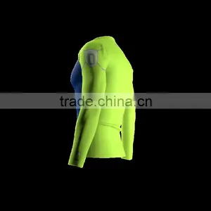 Polyester Spandex Long Sleeves Dragoons Compression Shirt/Rash Guard With Club Logo Player Name and Numbers at Sleeves thumbnail-4