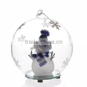 Glass Christmas Ball With Base thumbnail-1