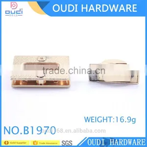 New Design Company Requare Own Zinc Alloy Custom Square Handbag Lock thumbnail-5