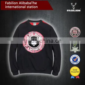 2015 Latest Style Fashion Crew Neck Printing Wholesale Cheap Price for Pullover Hoodie thumbnail-1