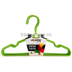 Non Slip pe Coated Metal Kids Short Clothes Hanger thumbnail-2