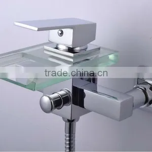 Wall Mounted Glass Waterfall Bath Faucet QH0818W thumbnail-1