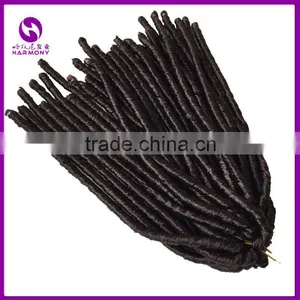 Wholesale 8 Colors Optional 110g 18" Crochet Twist Braids Ebony Synthetic Braiding Hair Soft Dreadlocks Hair Extensions thumbnail-5