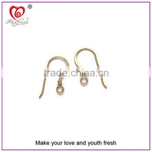 Wholesale Jewelry Findings French Wire Earring Hooks For Women No Tarnish Gold Plated White Gold Earring Hooks Findings thumbnail-2