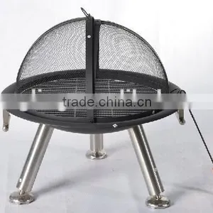 30" Fire Pit With Stainless Steel Legs thumbnail-1