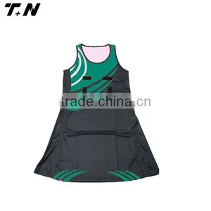 Red Color Fashion Customized Netball Dress With Pockets thumbnail-5