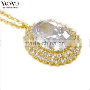 Fashion Handwork Crystal Brass Jewelry Necklace thumbnail-2