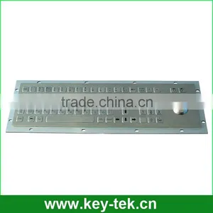Vandal Proof IP65 Stainless Steel Kiosk Keyboard With Trackball and Integrated EPP thumbnail-1