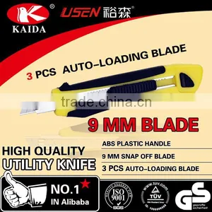 3 PCS Auto Loading 9mm Snap Off Blade Cutter Knife thumbnail-2