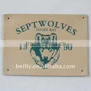 High Quality Promotional Leather Label for Clothing thumbnail-1