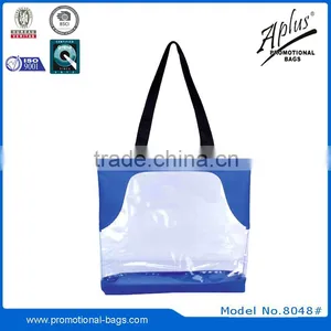 Portable Plastic Transparent PVC Women Shopping Bag Tote Bags 8048# thumbnail-3