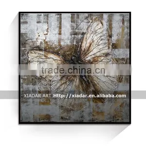 Modern Abstract Butterfly Oil Painting With Thick Textured thumbnail-1