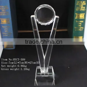 "v" Shaped Crystal Round Ball Troghy Cup thumbnail-1