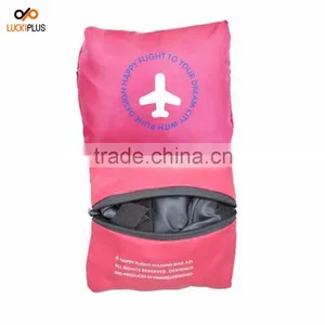 Luckiplus Waterproof Foldable Super Lightweight Large Capacity Storage Convenient Luggage Pink thumbnail-1
