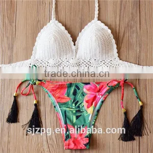 Hand Knitted Lady Bikini 2016 Hot Selling Handmade Knit Swimsuit Quality Choice thumbnail-2