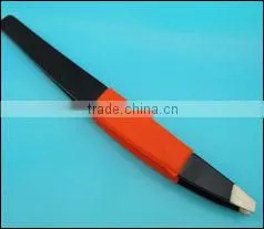 Black Color Plated Silical Gel Handle Rubber Tweezers thumbnail-1