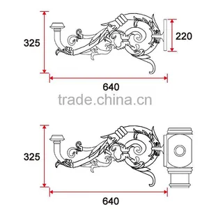 D114 Outdoor Street Light Wall Lamp Antique Light Arm thumbnail-2