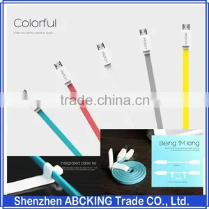ROCK Original Micro USB Cable for Samsung/HTC/Meizu/Xiaomi/Huawei 1m Wired Charging Data Sync USB Cables Data Line for Android thumbnail-1