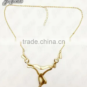 Juyuan Fashion 18K Gold Plated Pendant&Earring Semi-gloss Set thumbnail-2