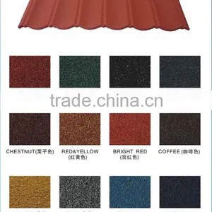 Colorful Environment Friendly Classical Stone Coated Metal Steel Roof Tile thumbnail-1